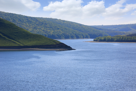 landscape with big lakeの写真素材