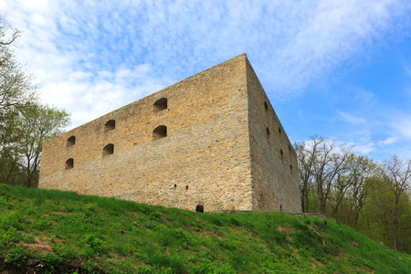 fortress on green hill. Zamkova Hora, Chyhyryn, Ukraineのeditorial素材