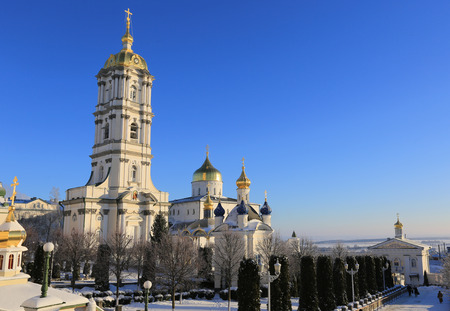 Pochaev's Lavra at nice winter day, Ukraine