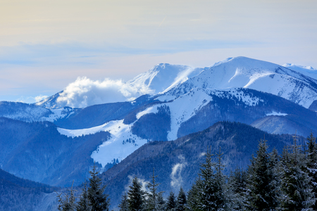 Winter landscape in mountains. Take it in Slovakiaの写真素材