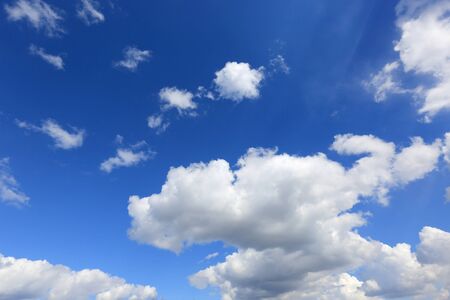 Nice white clouds in blue skyの写真素材