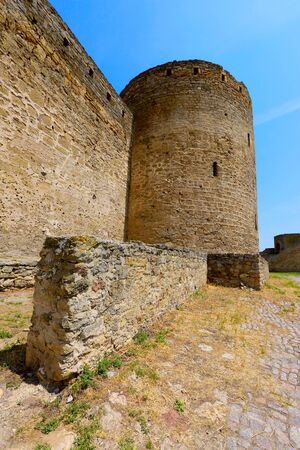 Ruins of old tower in Belgorod-Dnestrovsky castleの写真素材