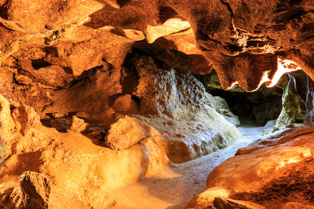 Krychtaleva cave indoor view, take it in Ukraineの写真素材