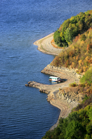 Nice Bakota lake shore, West Ukraine.の写真素材