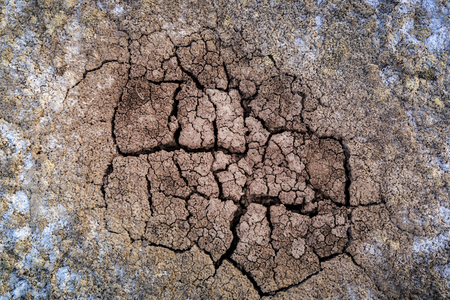 cracked earth surface - abstract natural backgroundの写真素材