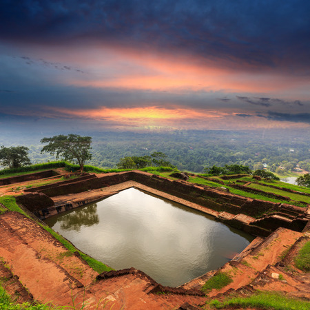 King's swimmig pool in Sigiriya . Sri Lankaの写真素材
