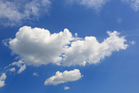 View on nice clouds in blue skyの写真素材