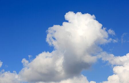 Nice white clouds in blue skyの写真素材