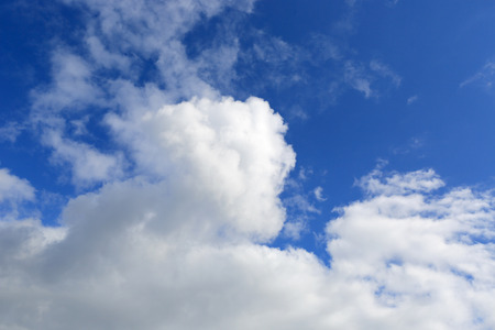 nice white clouds in blue skyの写真素材