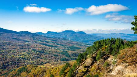 Nice autum landscape in mountainsの写真素材
