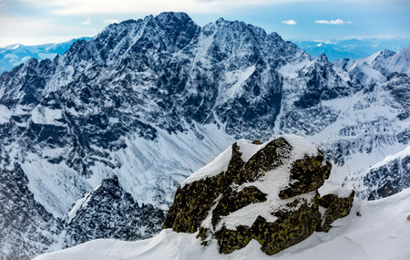 Winter scene in Tatra mountainsの写真素材