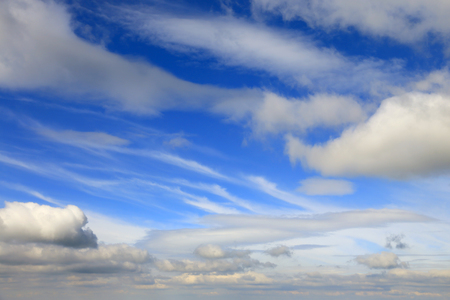 Abstract nice clouds in blue skyの写真素材