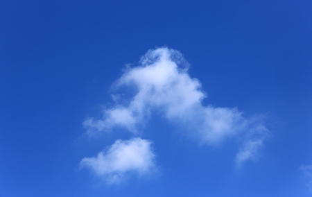 light white cloud in blue skyの写真素材