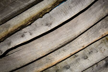 Wooden planks table abstract backgroundの写真素材