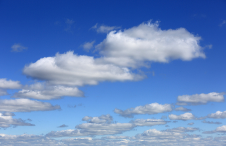 Nice white clouds in blue skyの写真素材