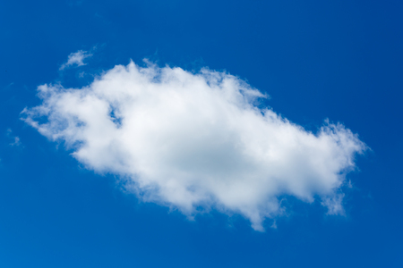 alone cloud in summer skyの写真素材
