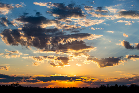 Nice view summer sunset skyの写真素材