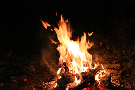 Abstract hot fire in darknessの写真素材