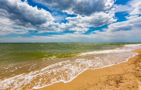 Summer landscape on sea shoreの写真素材