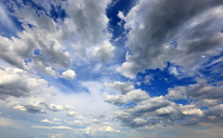 abstract summer sky with cloudsの写真素材