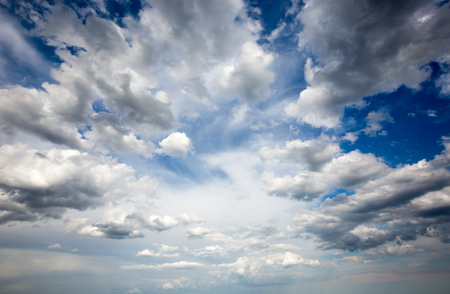 abstract clouds in blue skyの写真素材