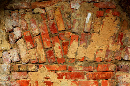 old red brickwork - abstract backgroundの写真素材