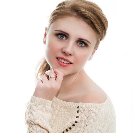 Portrait of a beautiful young womanの写真素材