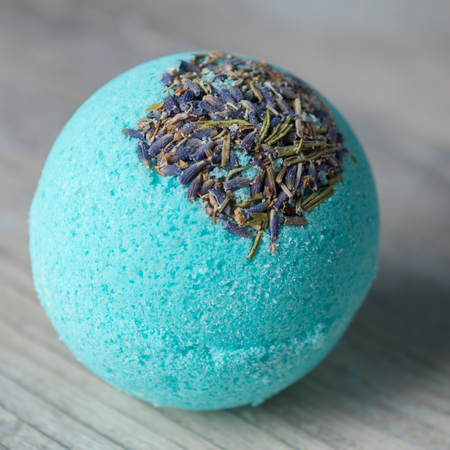 Scope bath. Cosmetic bomb. Meant for relaxation and body careの写真素材