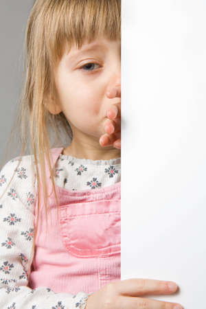 A studio portrait of a girl cryingの写真素材