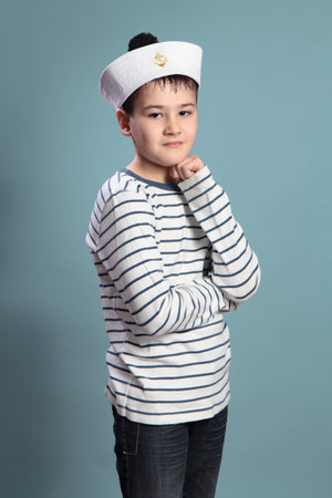 Seaman in studio.の写真素材