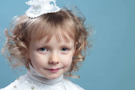 portrait of charming girl in the studioの写真素材