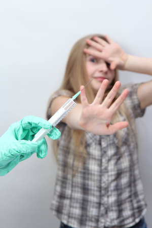 Treatment of a little girl.の写真素材