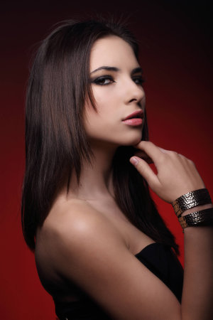 A portrait of beautiful girl.の写真素材