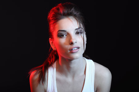 Portrait of  a beautiful girl.の写真素材