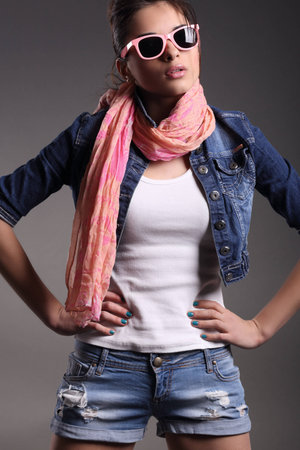A portrait of a beautiful young womanの写真素材