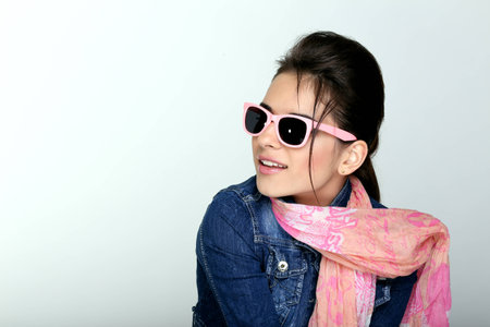 A portrait of a beautiful young womanの写真素材