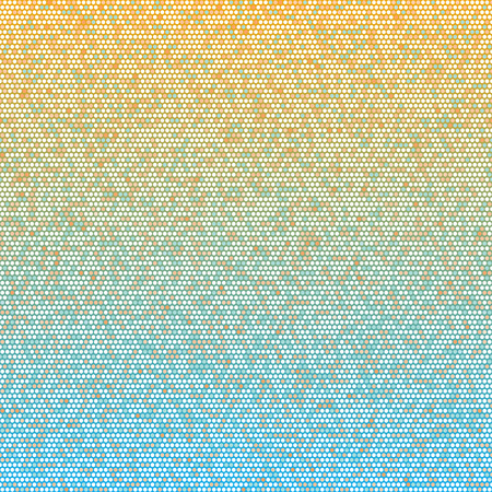 Blue, orange and white circles seamless patternのイラスト素材