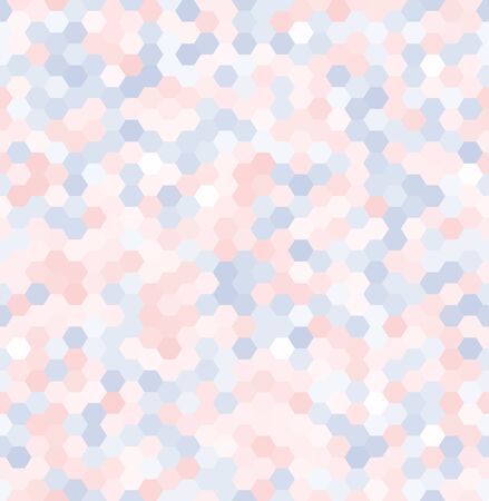 Blue and pink abstract seamless hexagon patternsのイラスト素材