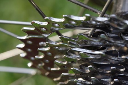Mountain bike rear cassette detailの写真素材