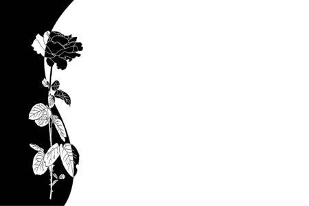 vector - floral background two colorsのイラスト素材