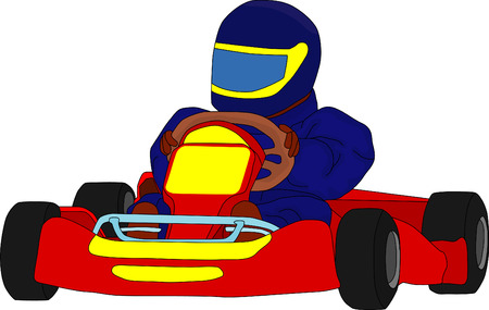 vector - go kart isolated on backgroundのイラスト素材