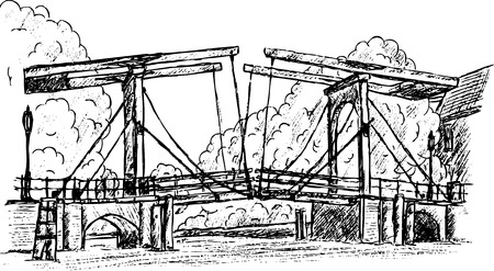magere brug hand draw, isolated on backgroundのイラスト素材