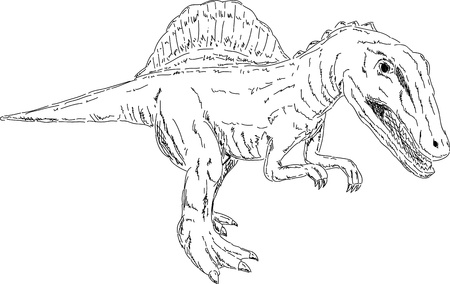 vector - dino - Spinosaurus -  isolated on backgroundのイラスト素材