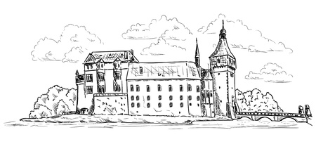 Palace and Castle Blatna - Europe - Czech republicのイラスト素材