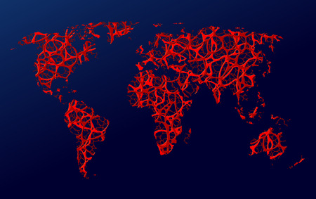 Abstract card. Map of the earth, net, roads or abstractionのイラスト素材