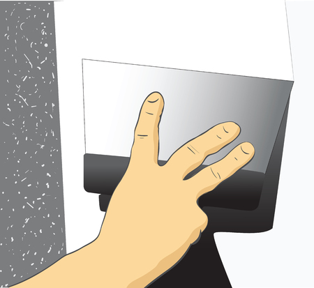 Illustration of worker or mason with spatula and plaster or cement doing renovationのイラスト素材