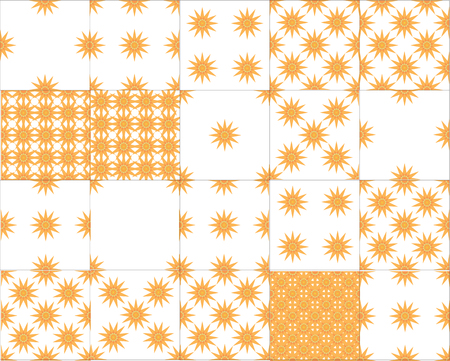 several options seamless pattern of stars without backgroundのイラスト素材
