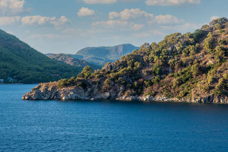beautiful view of the sea Bay near Marmaris, Turkey. seascape, blue sea, travel, recreation and...