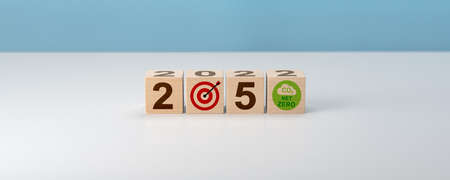 Net zero by 2050. Carbon neutral. Net zero greenhouse gas emissions target. Climate neutral long...