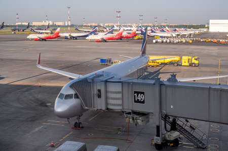MOSCOW, RUSSIA - JULY 08, 2022: Sheremetyevo International Airport is the busiest airport in Russia....